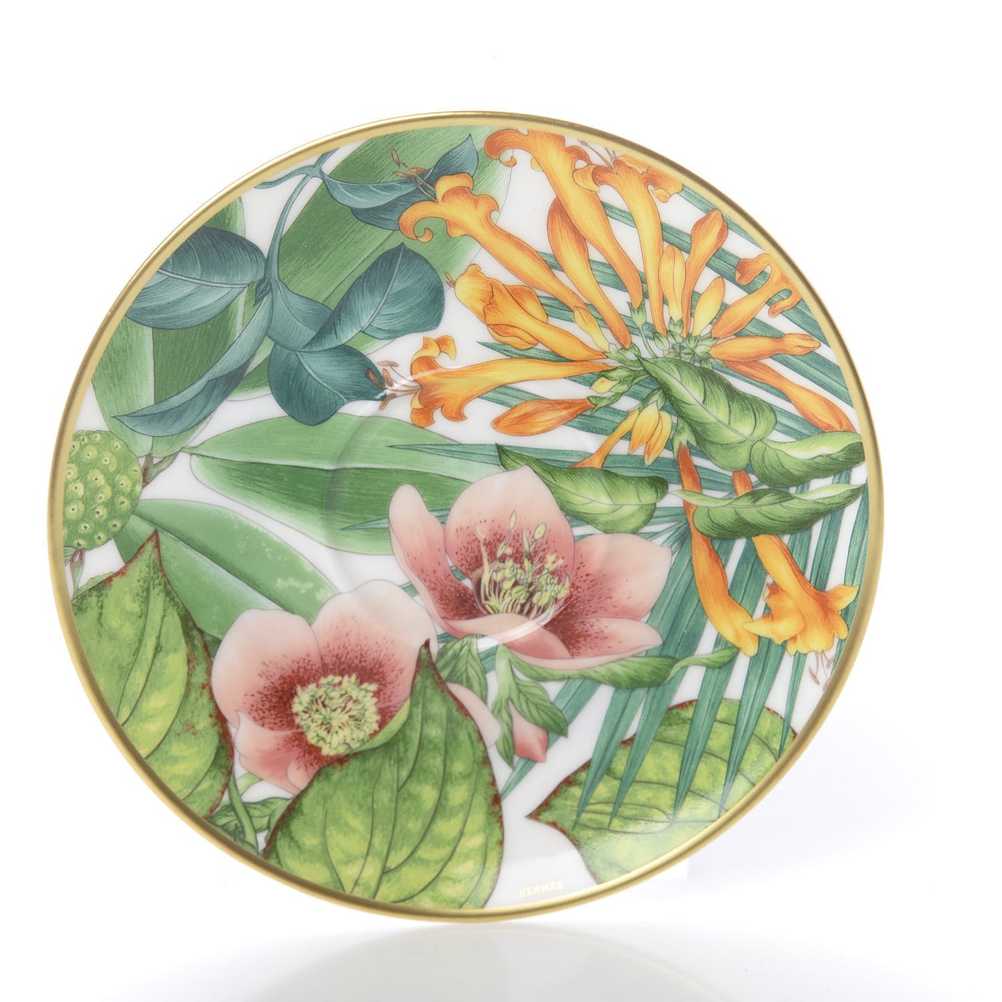 Porcelain Passifolia Tea Cup And Saucer Set Of 2