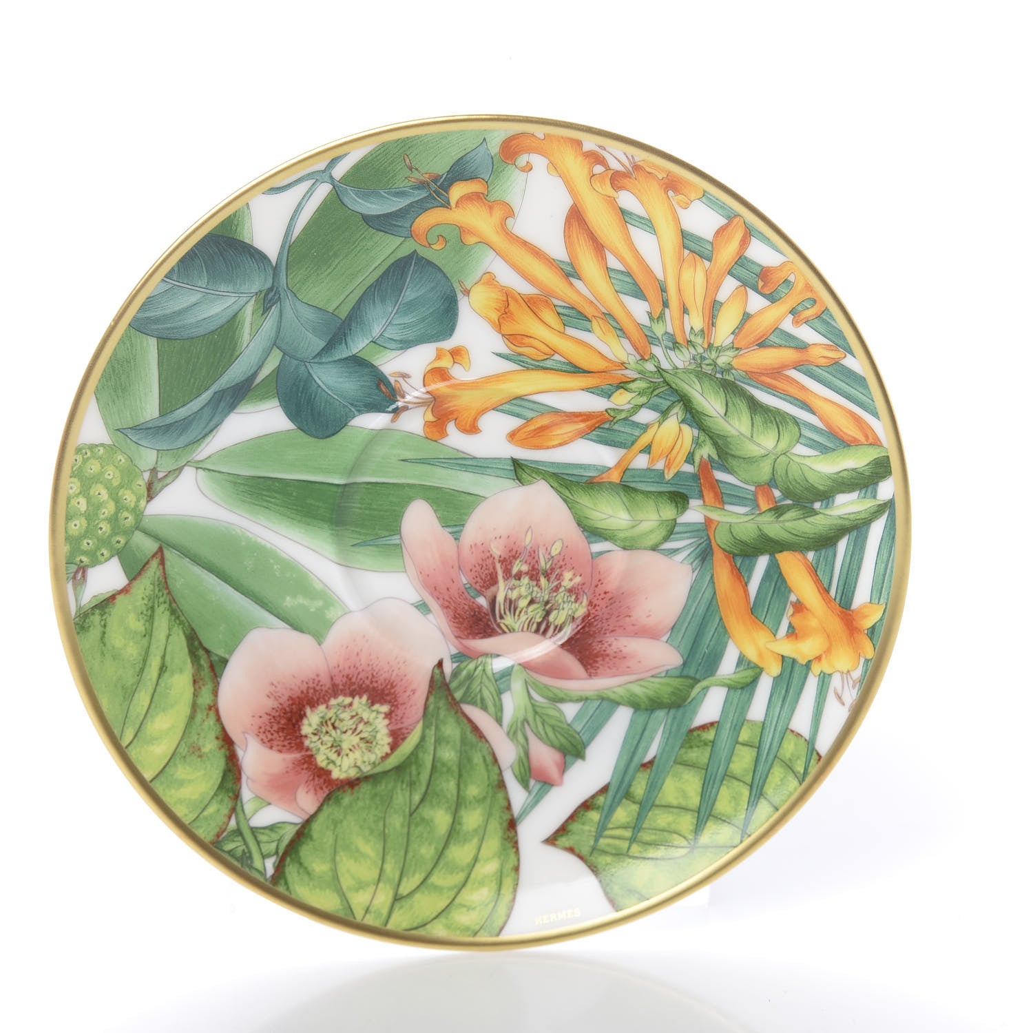 Hermes Porcelain Passifolia Tea Cup And Saucer Set Of 2 6 of 10