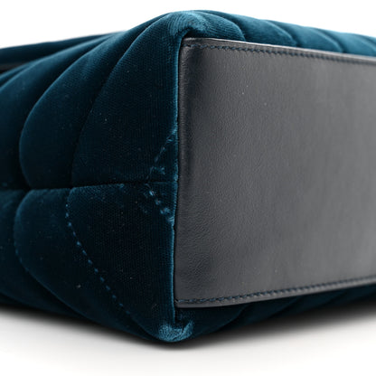 Saint Laurent Velvet Y Quilted Monogram Small Loulou Chain Satchel Medium Blue 9 of 14