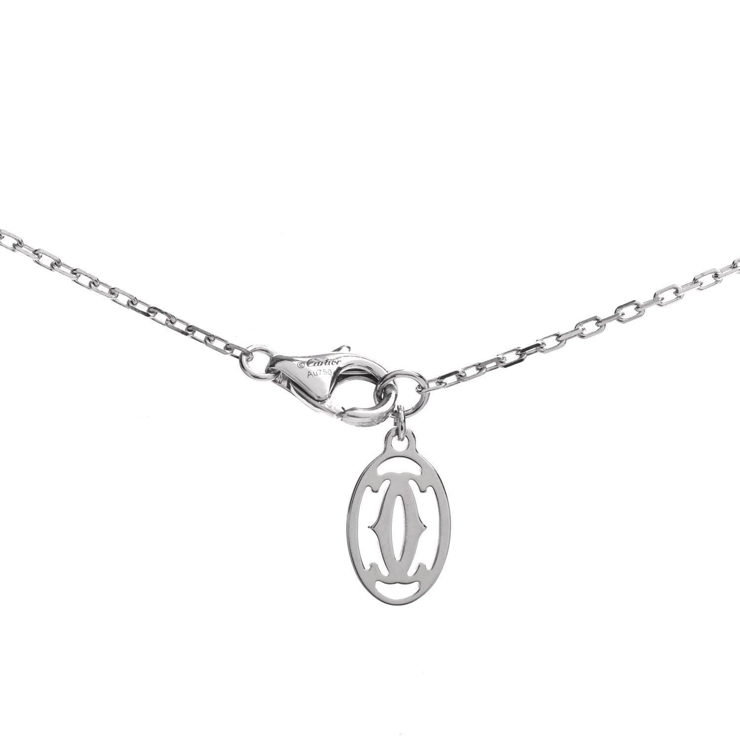 Cartier 18K White Gold Diamond SM D'Amour Pendant Necklace 4 of 5