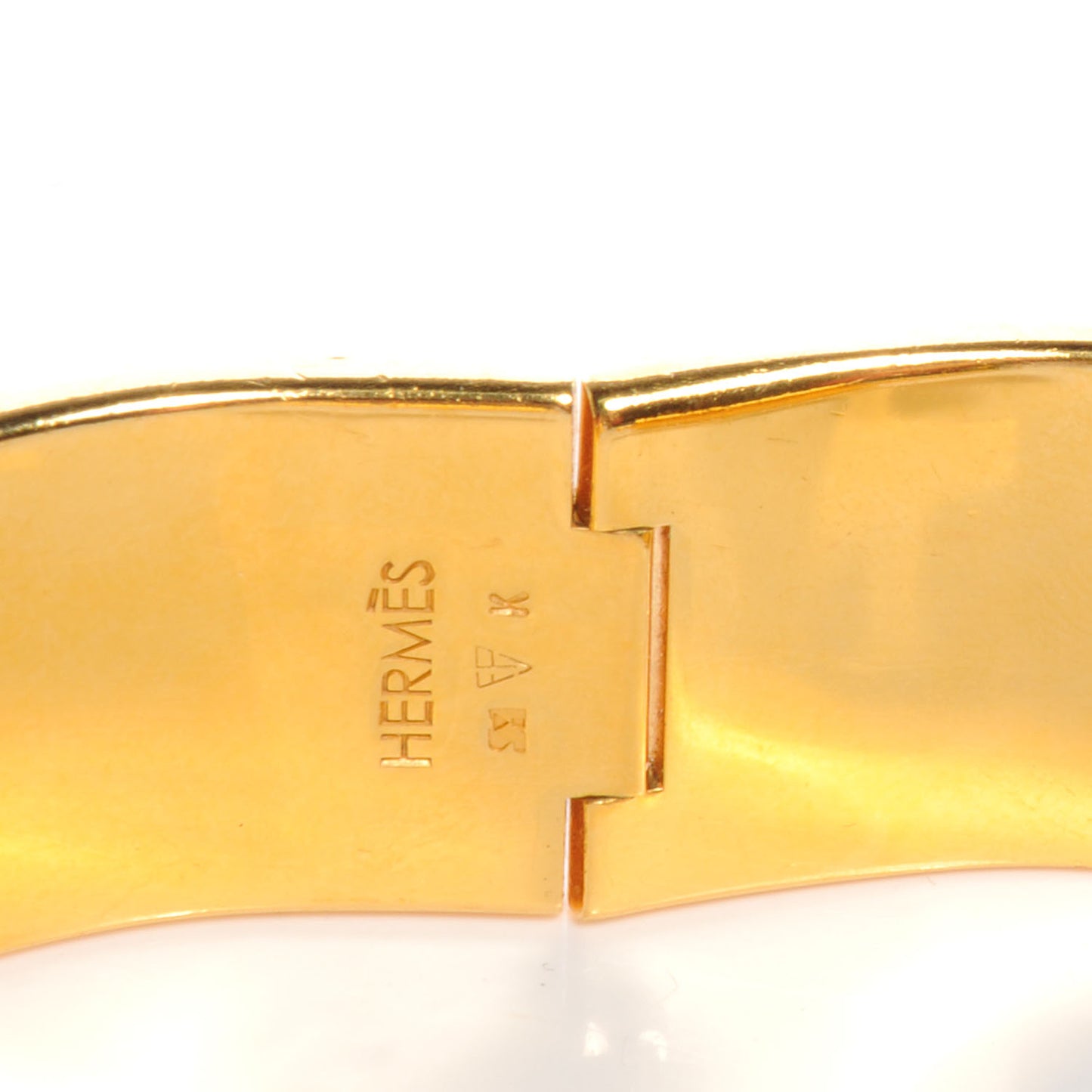 Enamel Wide Clic Clac H Bracelet PM White