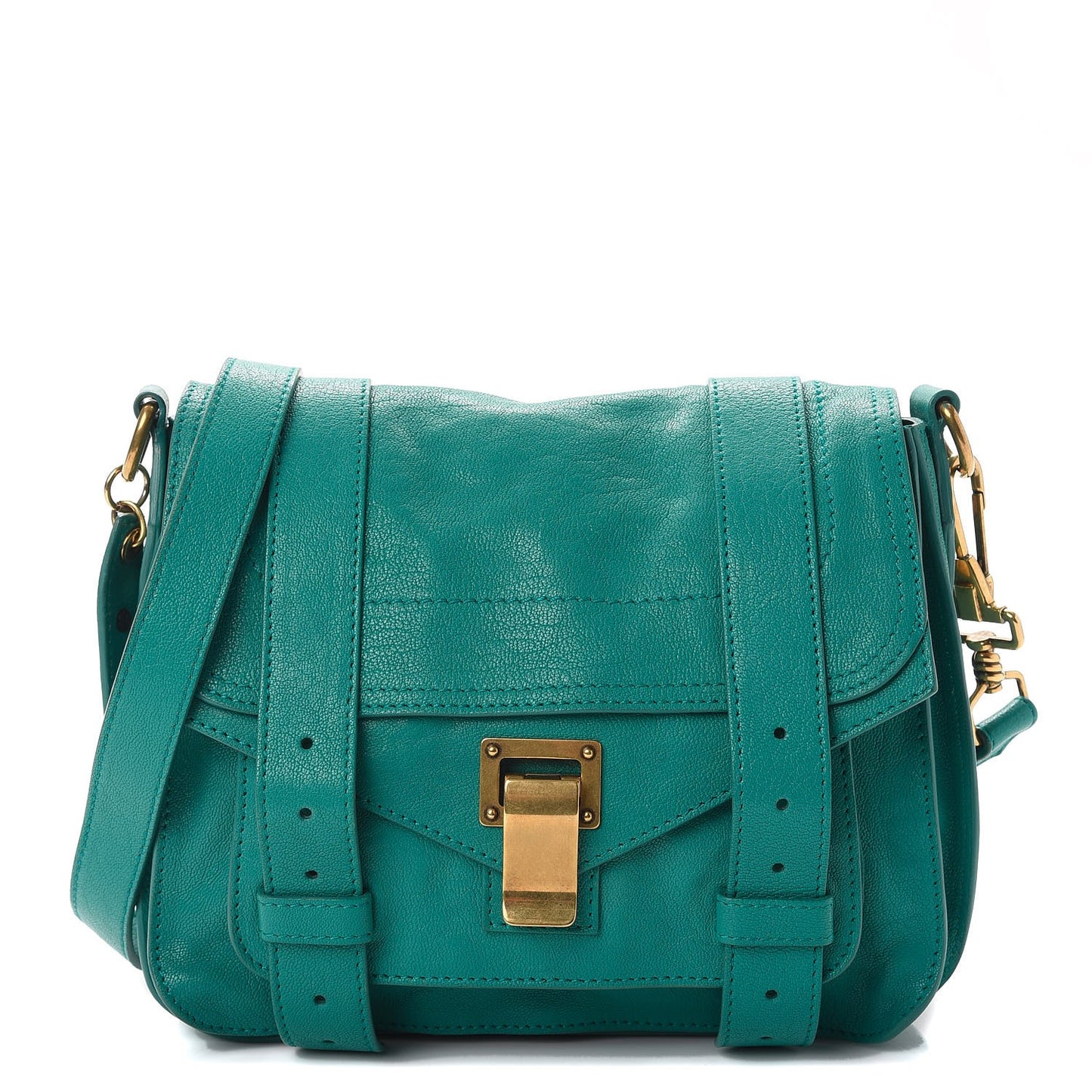 Lambskin PS1 Mini Pouch Messenger Bag Aqua