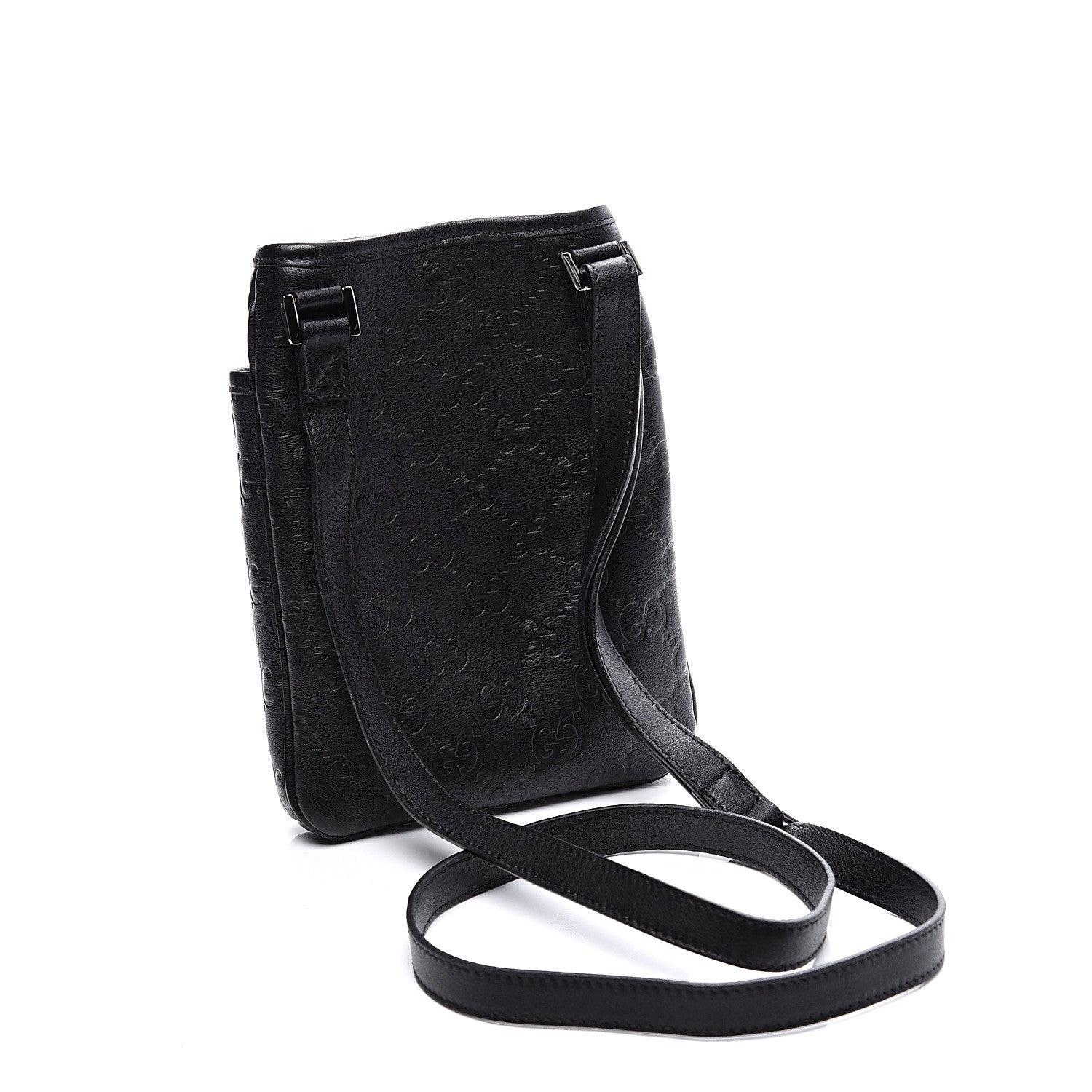 Gucci Guccissima Mini Messenger Bag Black 2 of 9