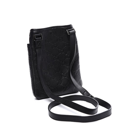 Gucci Guccissima Mini Messenger Bag Black 2 of 9
