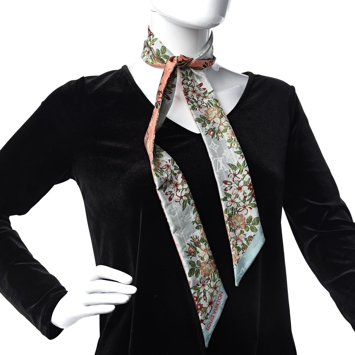Louis Vuitton Silk Monogram Flowers XVIII BB Bandeau 2 of 5