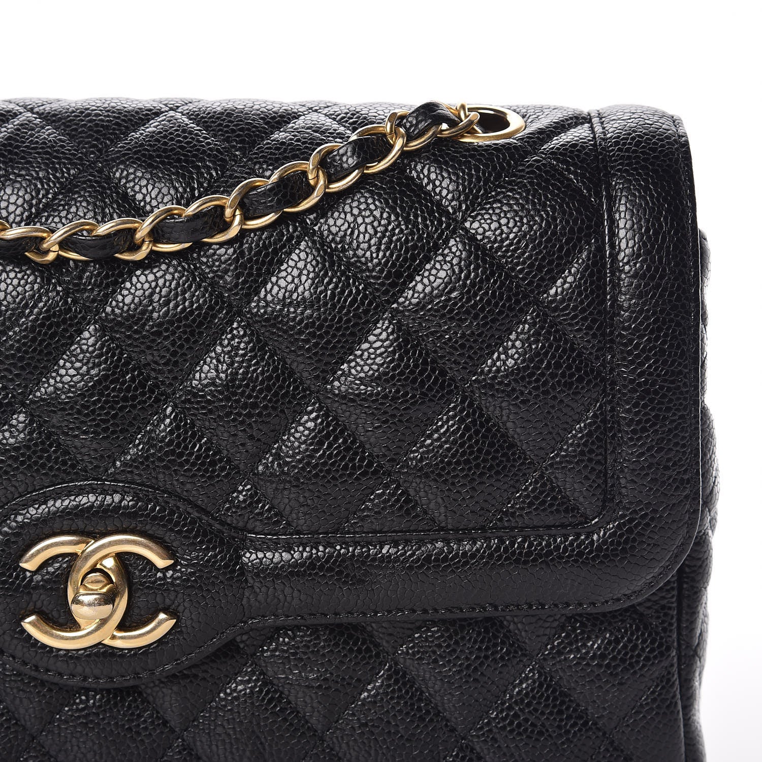 Chanel Crumpled Grained Calfskin Quilted Medium Single Flap Black 10 of 13