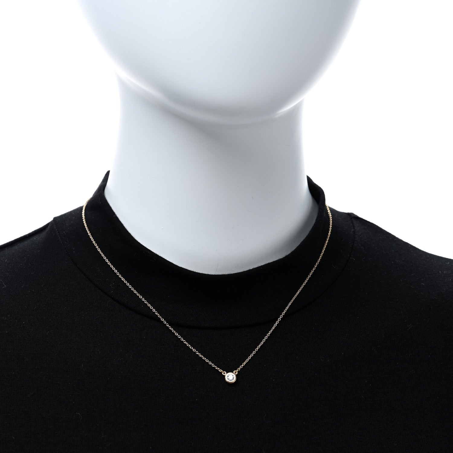 Tiffany 18K Yellow Gold Diamond .12ct Elsa Peretti Diamonds by the Yard Pendant Necklace 3 of 5