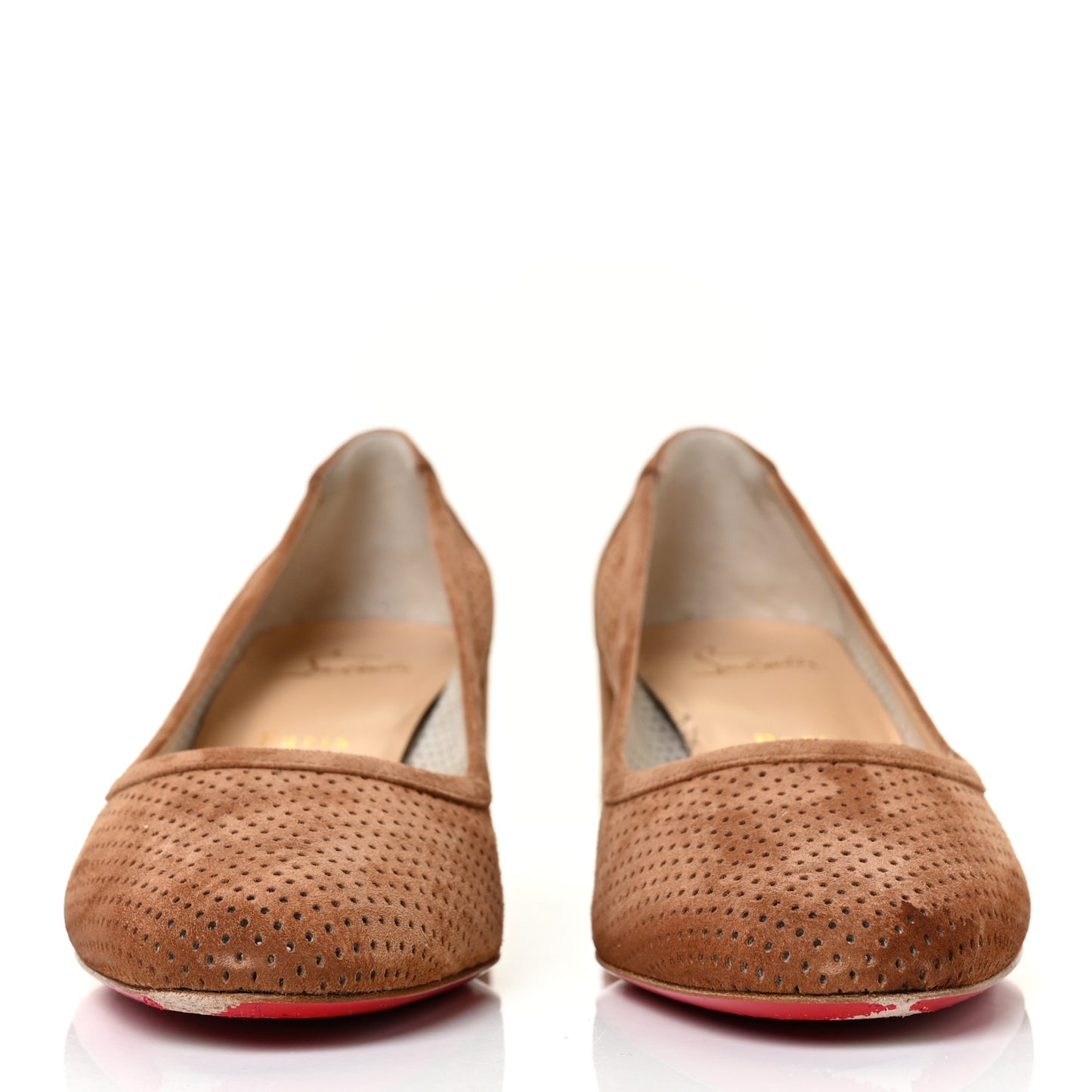 Suede Perforated Incastrana 55 Pumps 37.5 Tan