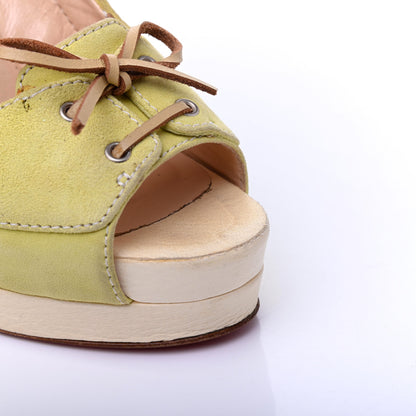 Christian Louboutin Suede Jefferson Plato 140 Pumps 37 Light Green 11 of 19