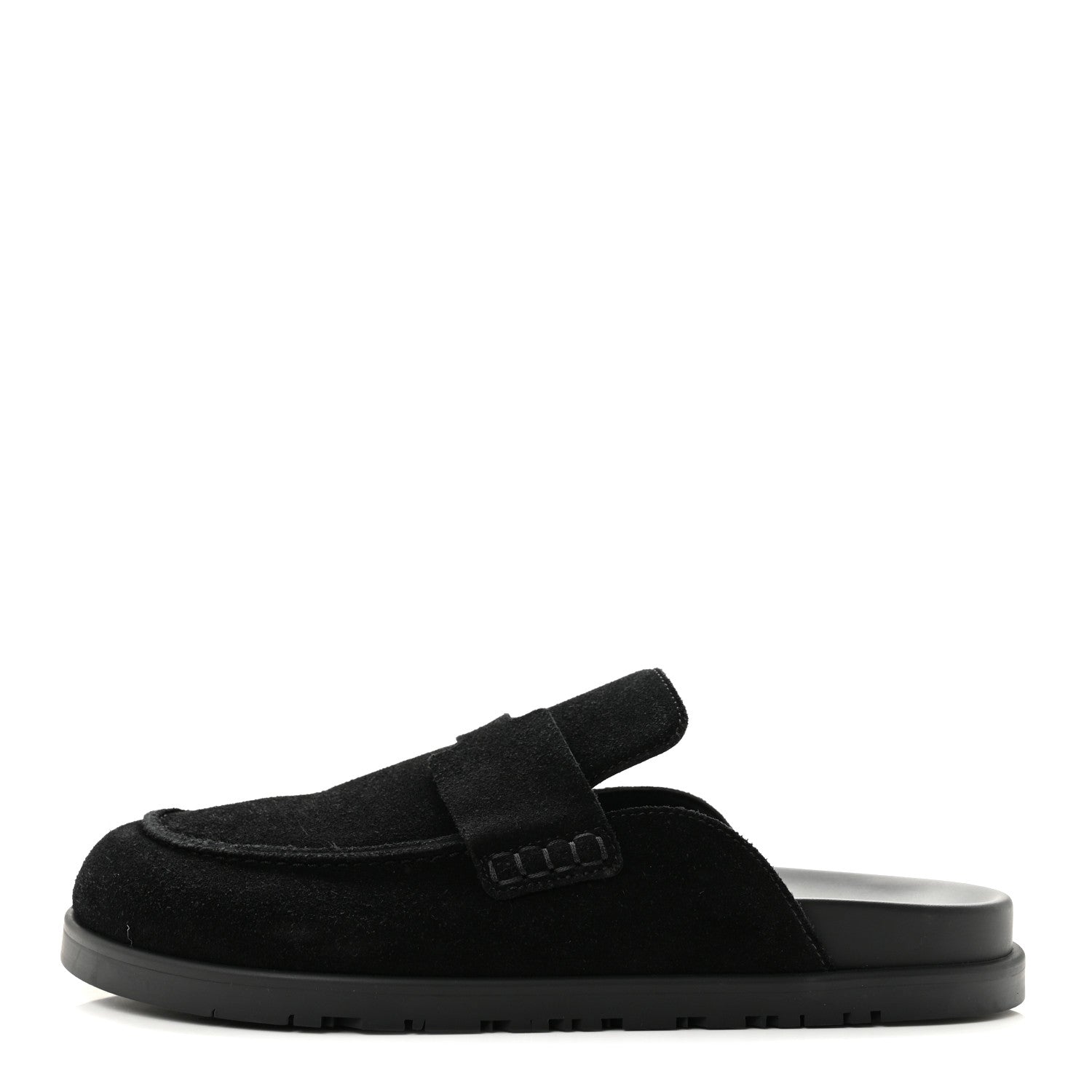 Hermes Suede Calfskin Go Mules 40 Black 1 of 9