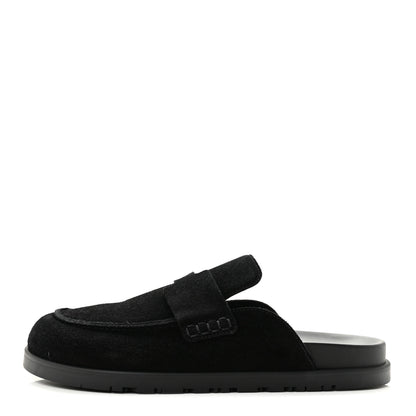 Hermes Suede Calfskin Go Mules 40 Black 1 of 9