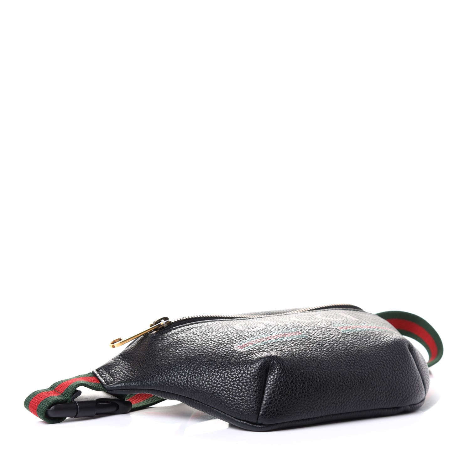 Gucci Grained Calfskin Small Logo Belt Bag Black 3 of 4