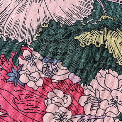 Hermes Silk Twill Robe Legere Scarf 90 Rose Hortensia Bleu 5 of 6