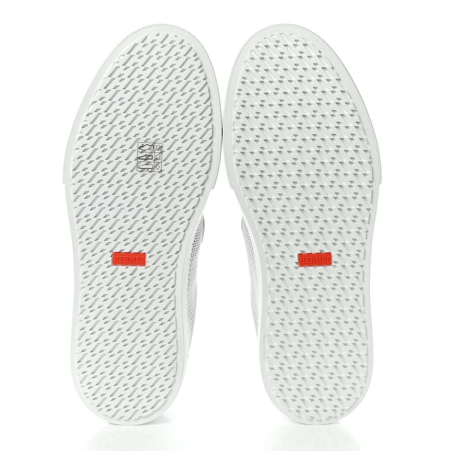 Hermes Calfskin Perforated Day Sneakers 43 White 5 of 9