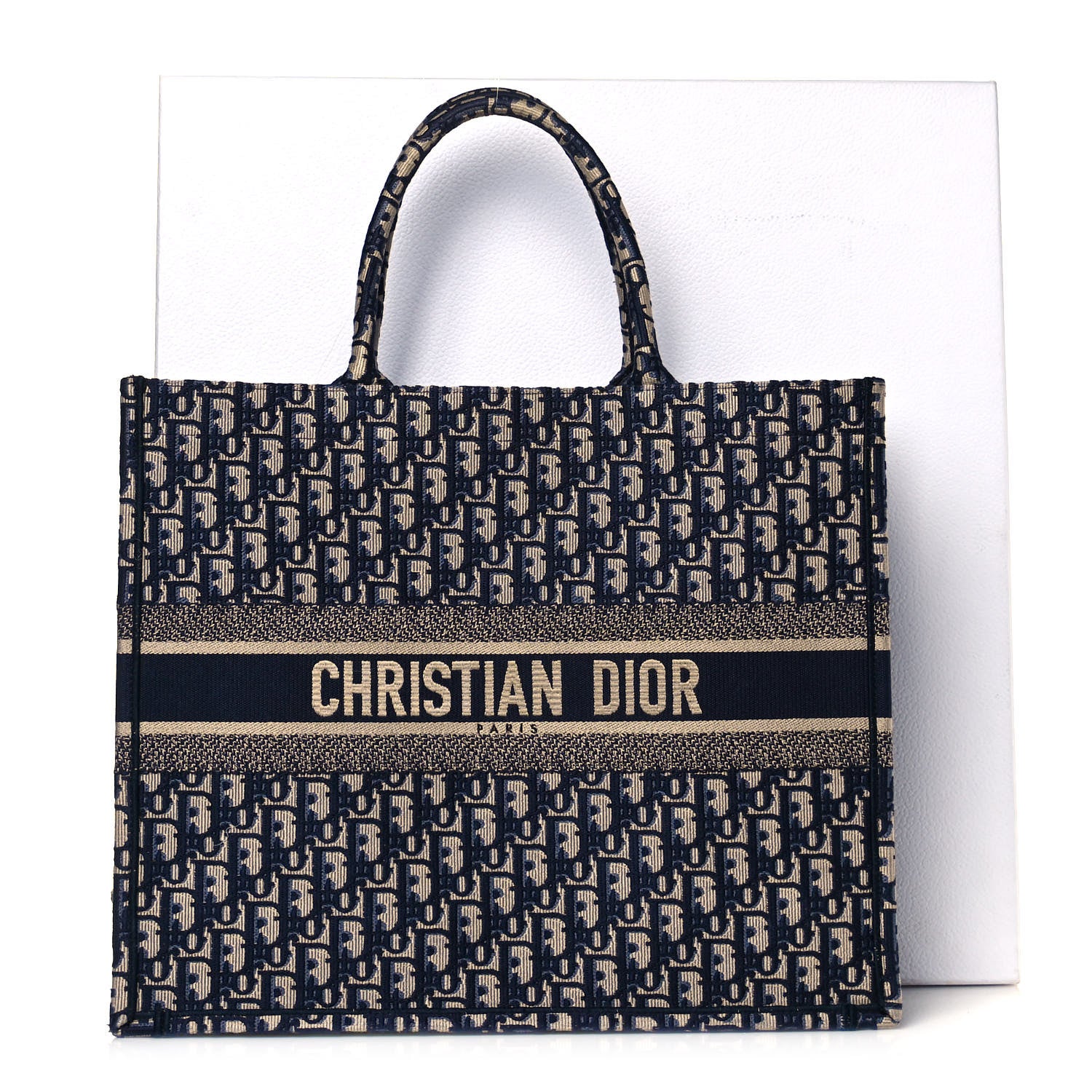 Christian Dior Oblique Book Tote Blue Multicolor 16 of 16
