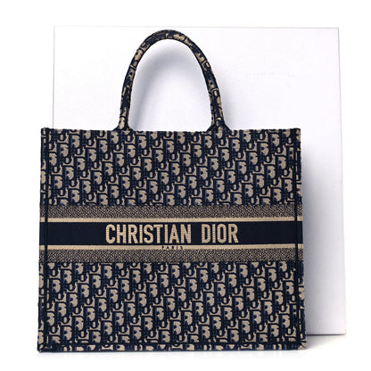 Christian Dior Oblique Book Tote Blue Multicolor 16 of 16