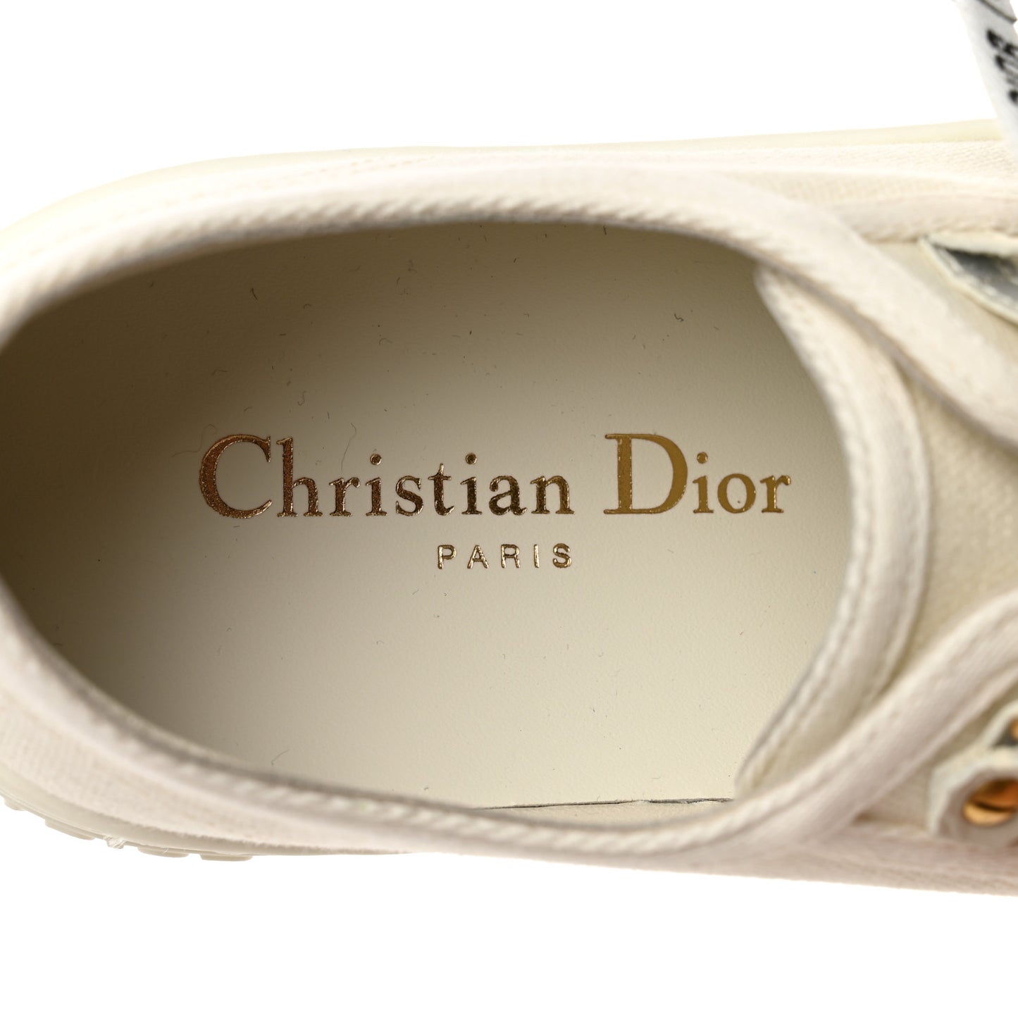 Canvas Dot Walk'N'Dior Low Top Sneakers 36 Milk