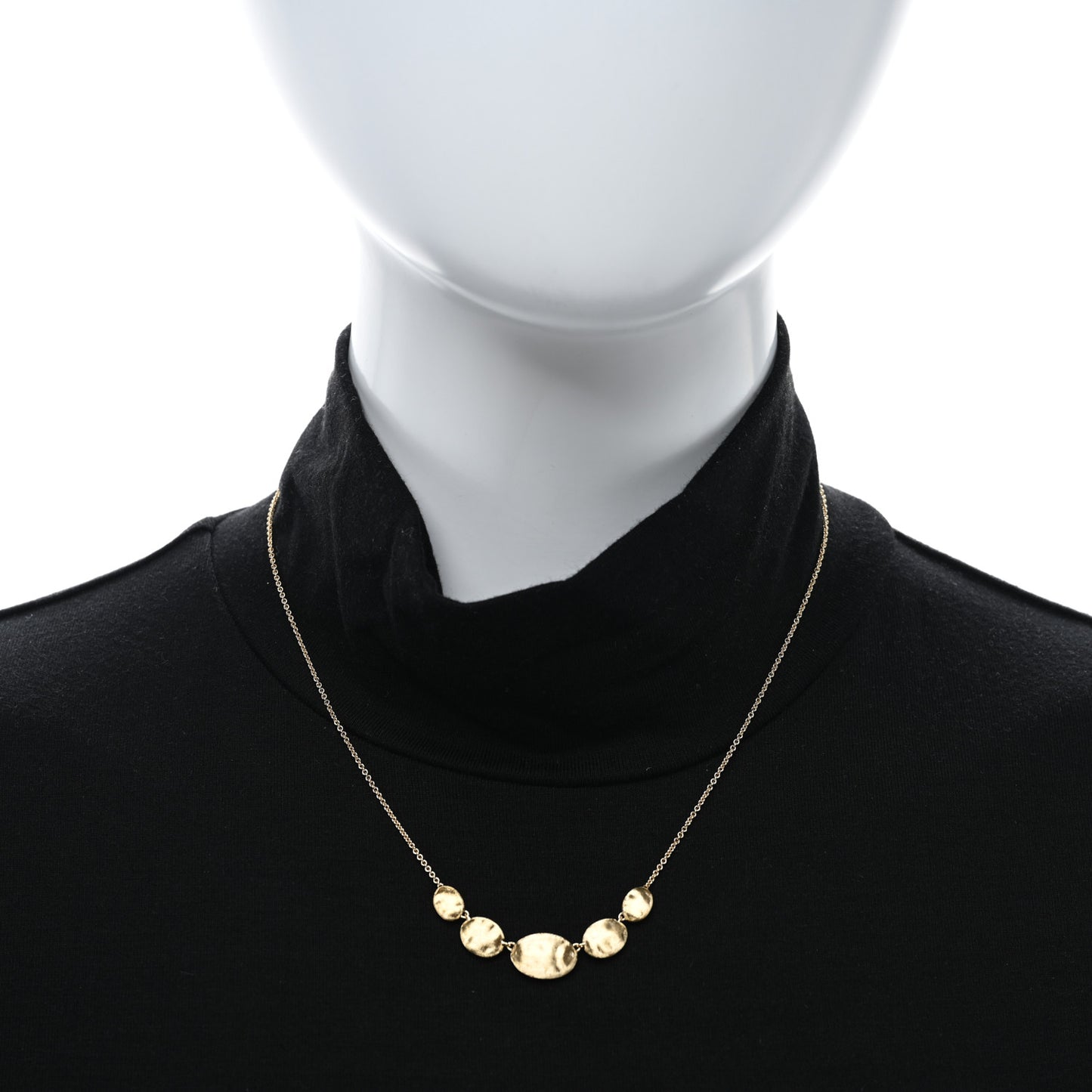 18K Yellow Gold Africa 5 Station Necklace