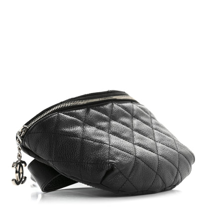 Chanel Grained Calfskin Quilted Waist Belt Bag Black 4 of 12