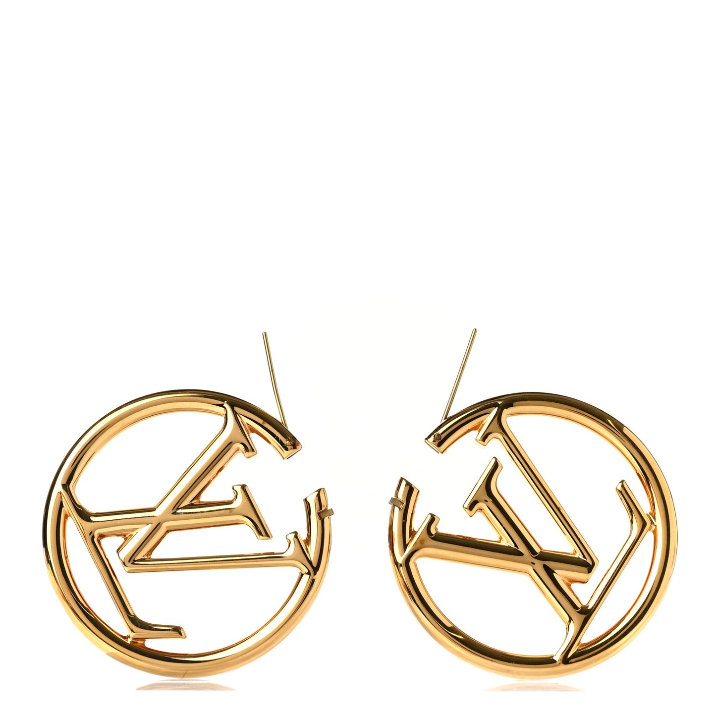 Metal Louise Hoop Earrings Gold