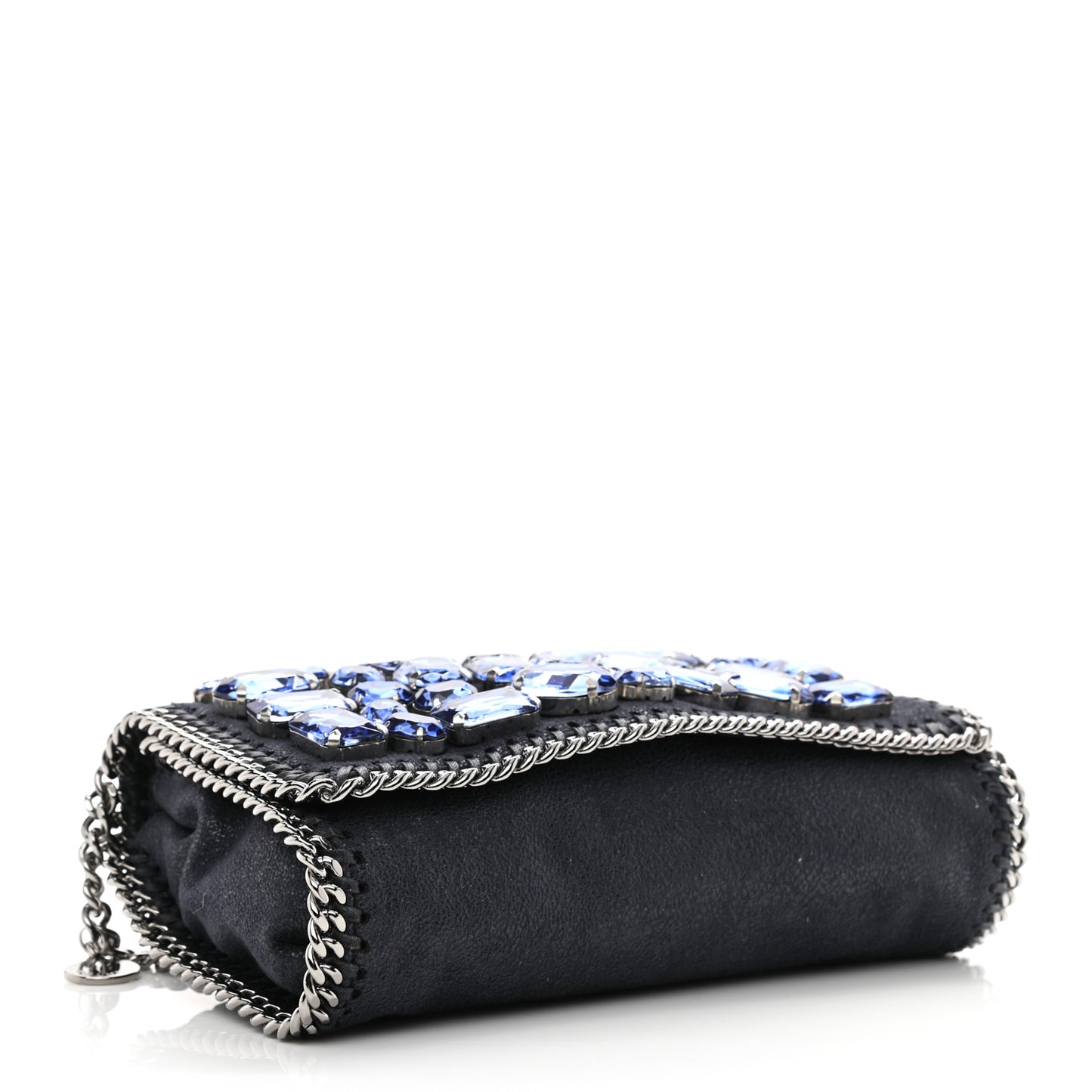 Shaggy Deer Falabella Crystal Embellished Crossbody Bag Blue