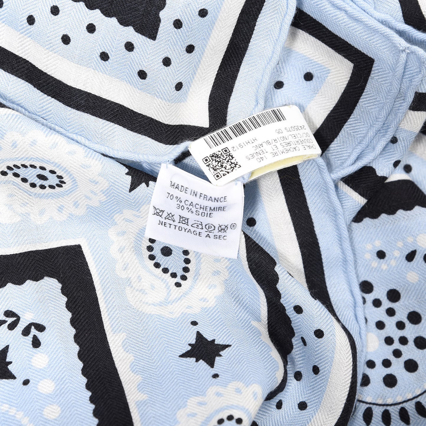 Cashmere Couvertures Et Tenues Shawl 140 Cile Black White