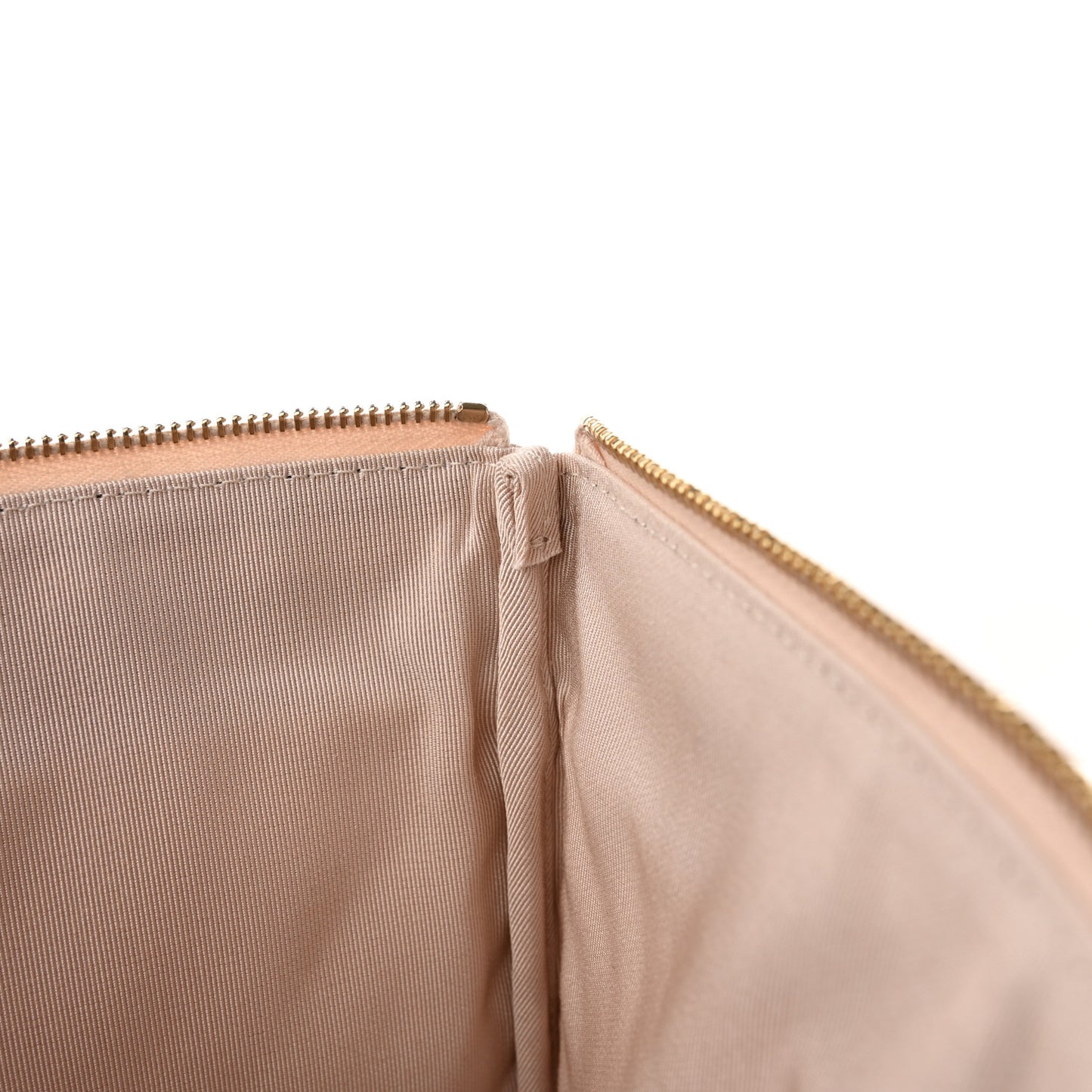 Caviar Chevron Quilted Large Cosmetic Case Light Pink