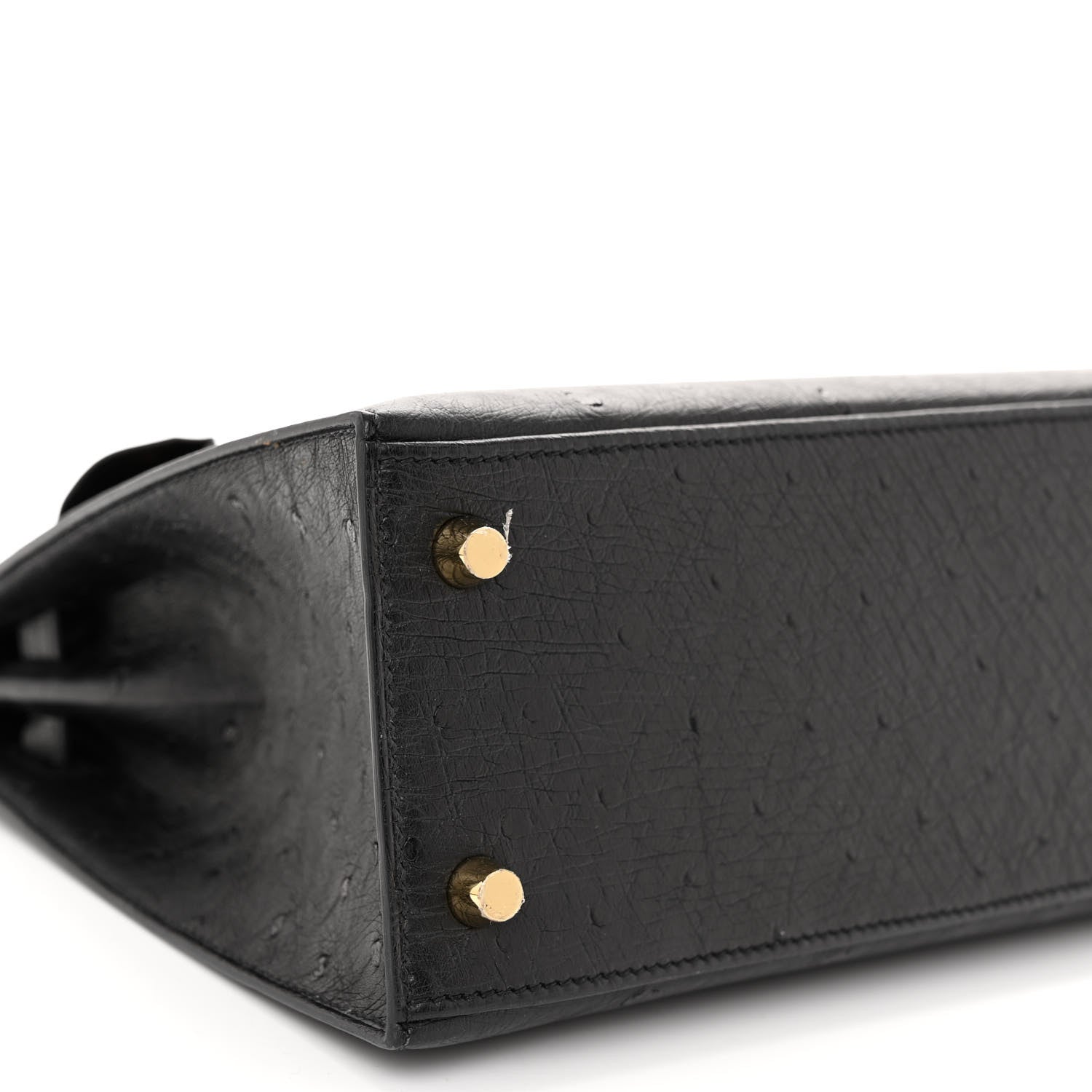 Hermes Ostrich Kelly Sellier 25 Black 8 of 12