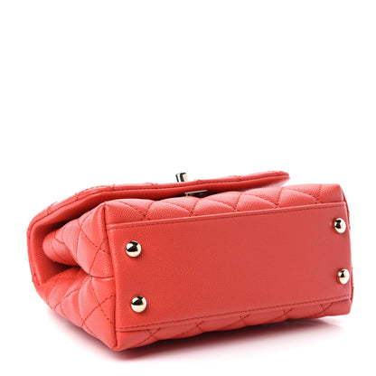 Chanel Caviar Quilted Extra Mini Coco Handle Flap Red 4 of 10