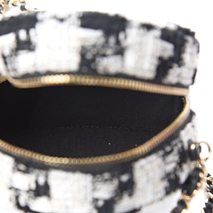 Chanel Tweed Round Clutch With Chain Black 4 of 10