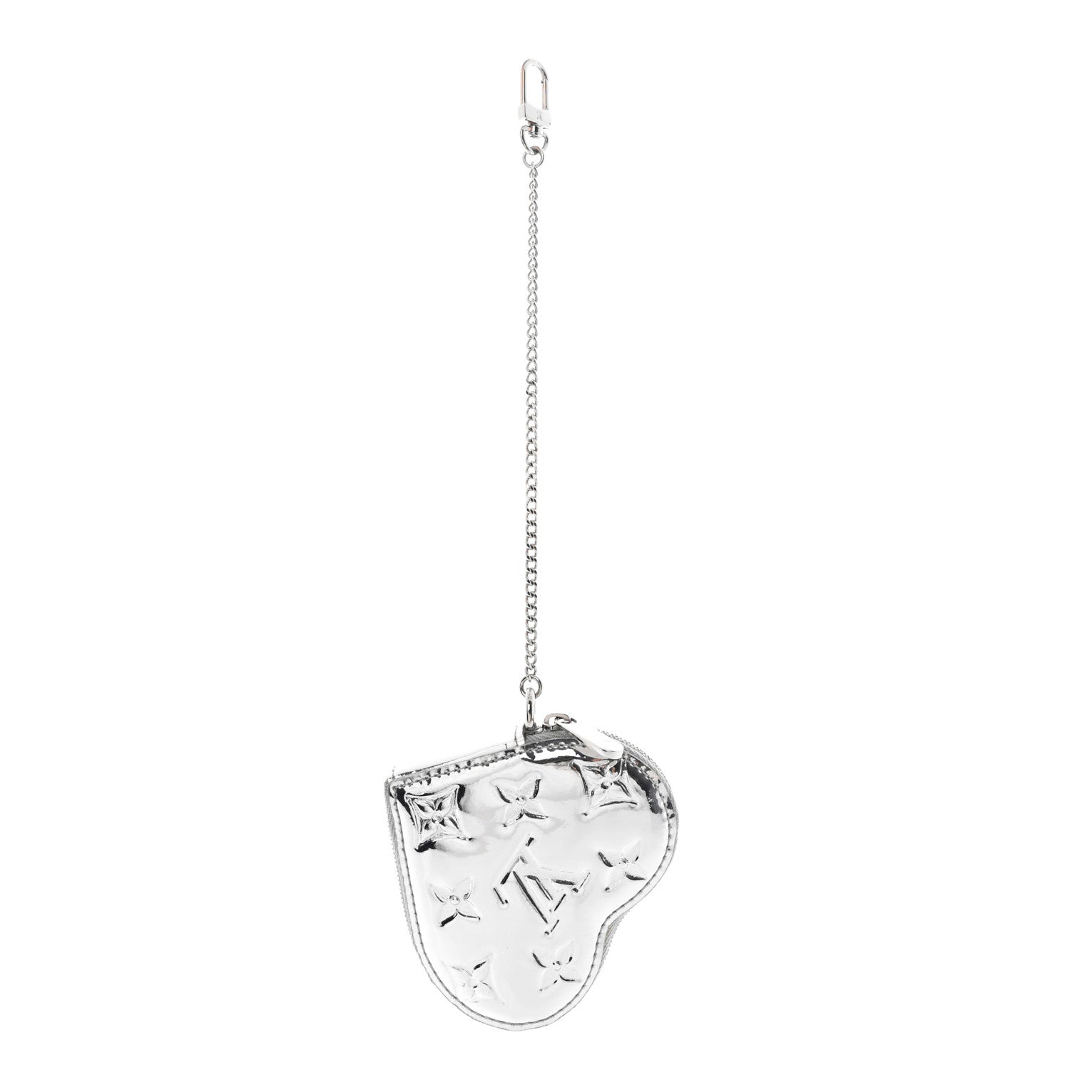 Louis Vuitton Monogram Miroir Heart Coin Purse Silver 1 of 11