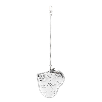 Louis Vuitton Monogram Miroir Heart Coin Purse Silver 1 of 11