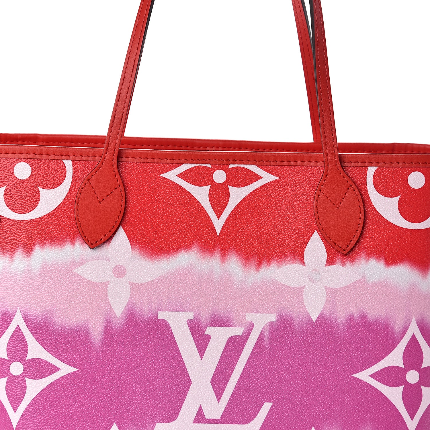 Louis Vuitton Monogram Escale Neverfull MM Rouge 8 of 10
