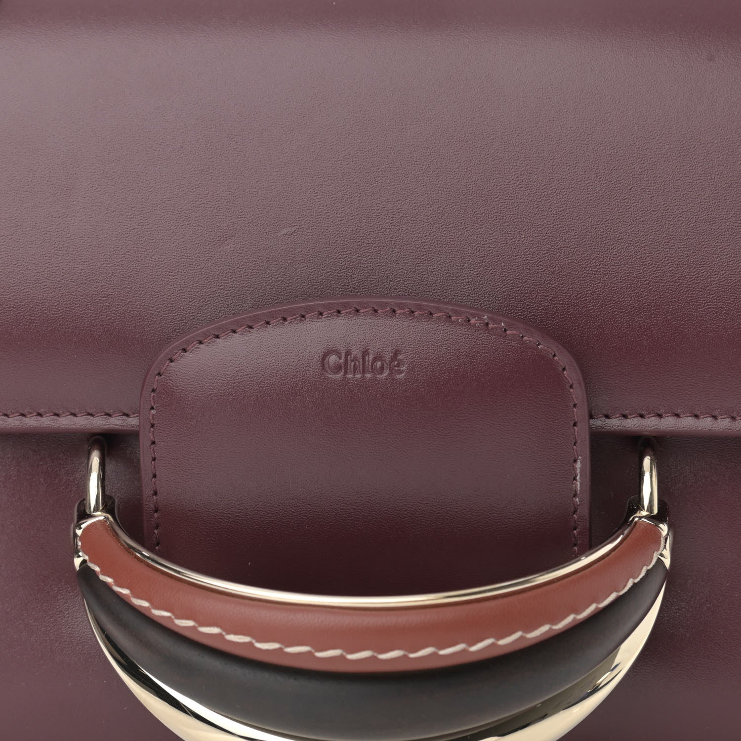 Chloe Calfskin Kattie Shoulder Bag Burgundy 8 of 11