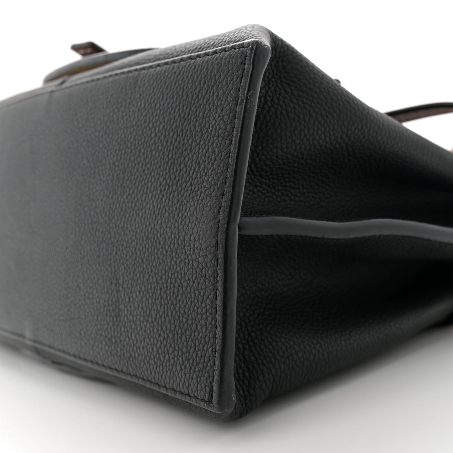 Calfskin Small Gate Tote Pecan Black