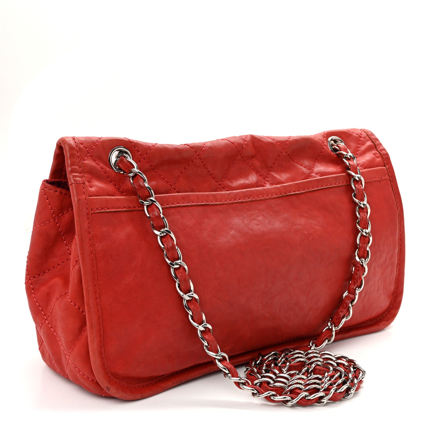 Chanel Calfskin Quilted Medium Natural Beauty Flap Red 3 of 11