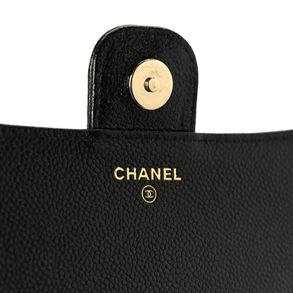 Chanel Caviar Fabric Foldable Tote Bag With Chain Black Multicolor 12 of 20