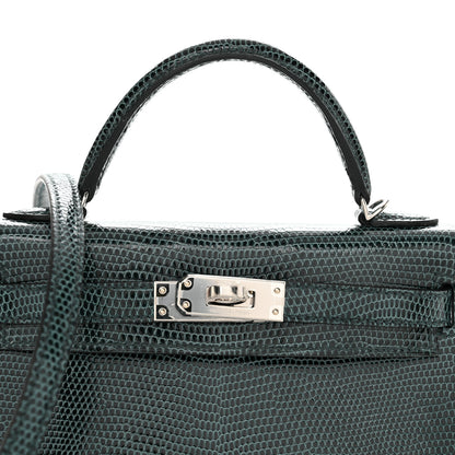 Hermes Shiny Lizard Mini Kelly Sellier 20 Vert Cypress 8 of 11