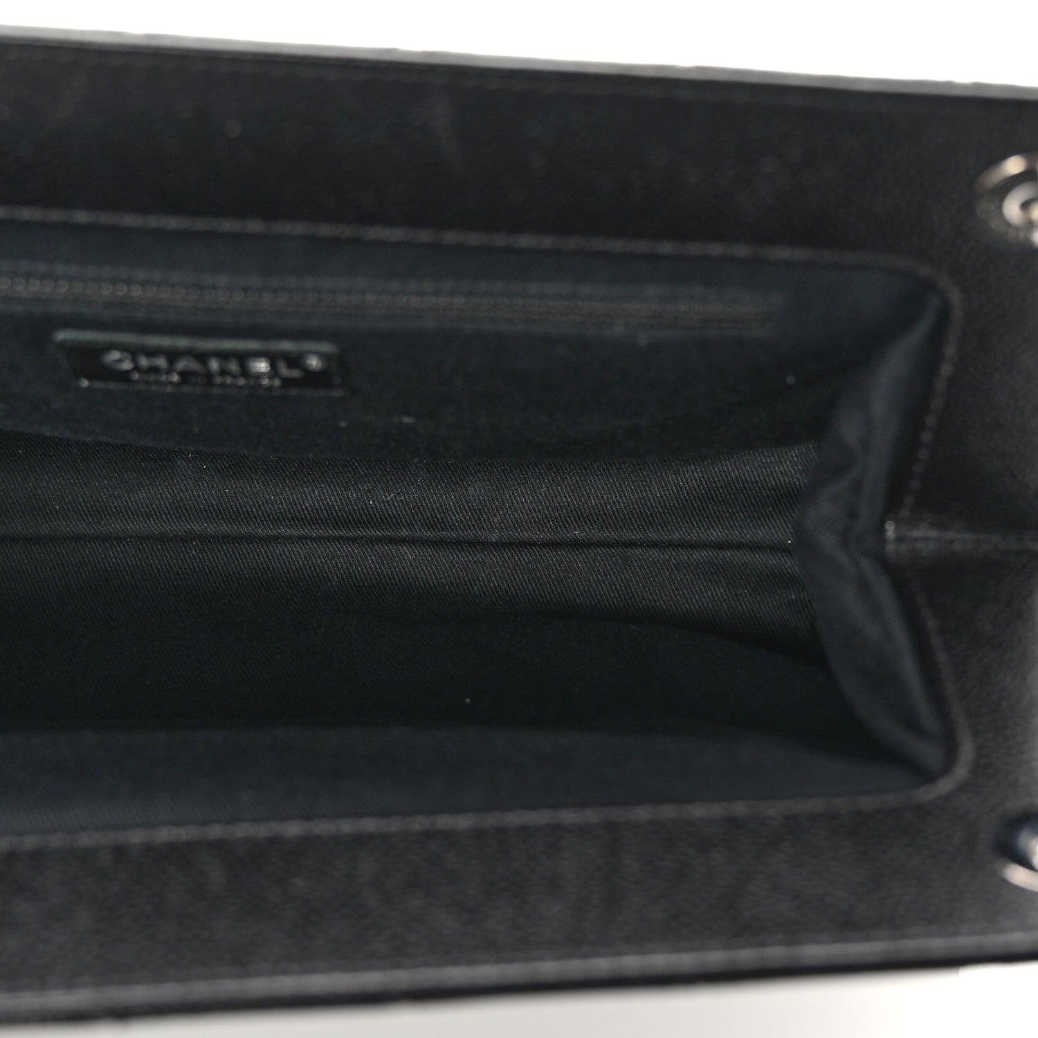 Chanel Caviar Quilted CC Large Clutch Black 5 of 7
