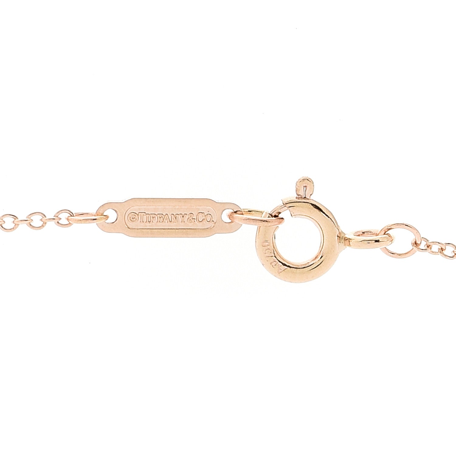 Tiffany 18K Rose Gold Diamond Atlas Pierced Pendant Necklace 5 of 6