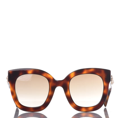Gucci Round Frame Star Sunglasses GG0208S Tortoise 3 of 11