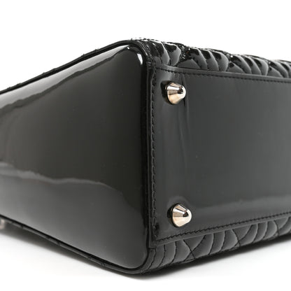 Christian Dior Patent Cannage Large Lady Dior Black 9 of 10
