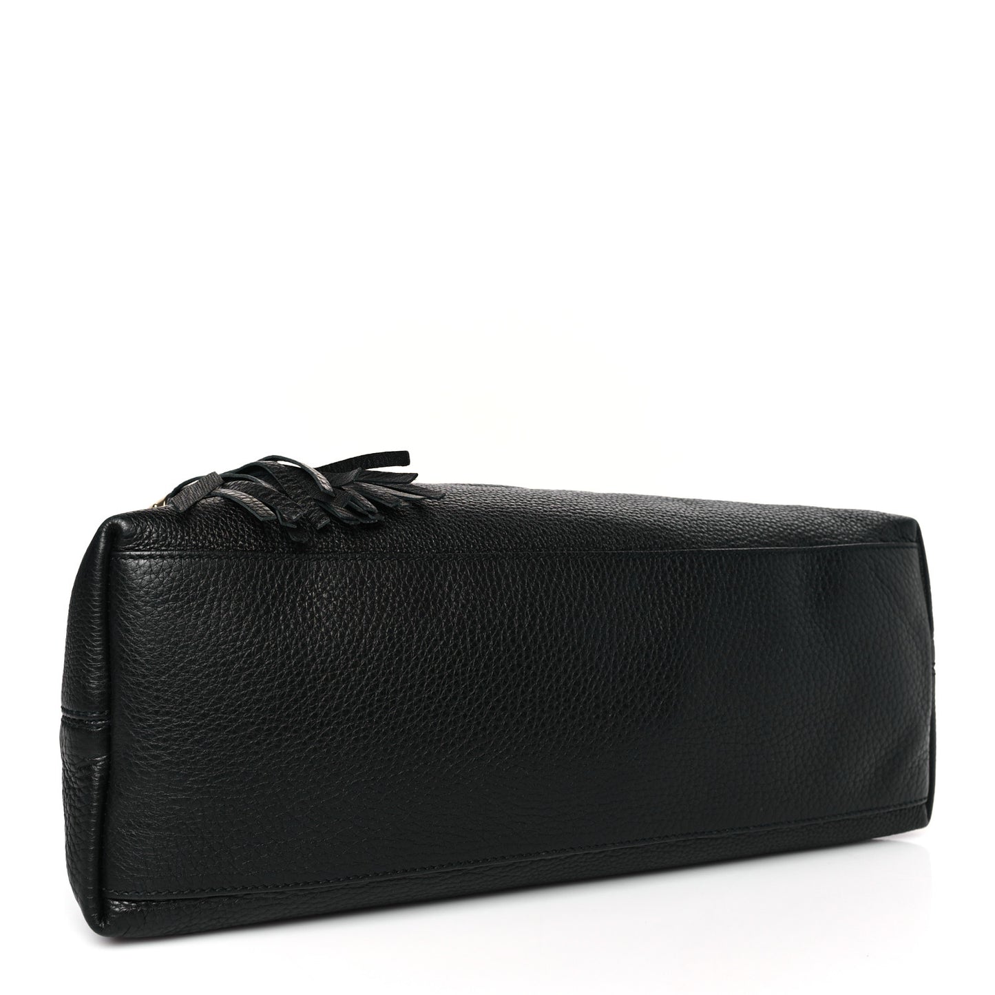 Pebbled Calfskin Medium Soho Chain Shoulder Bag Black