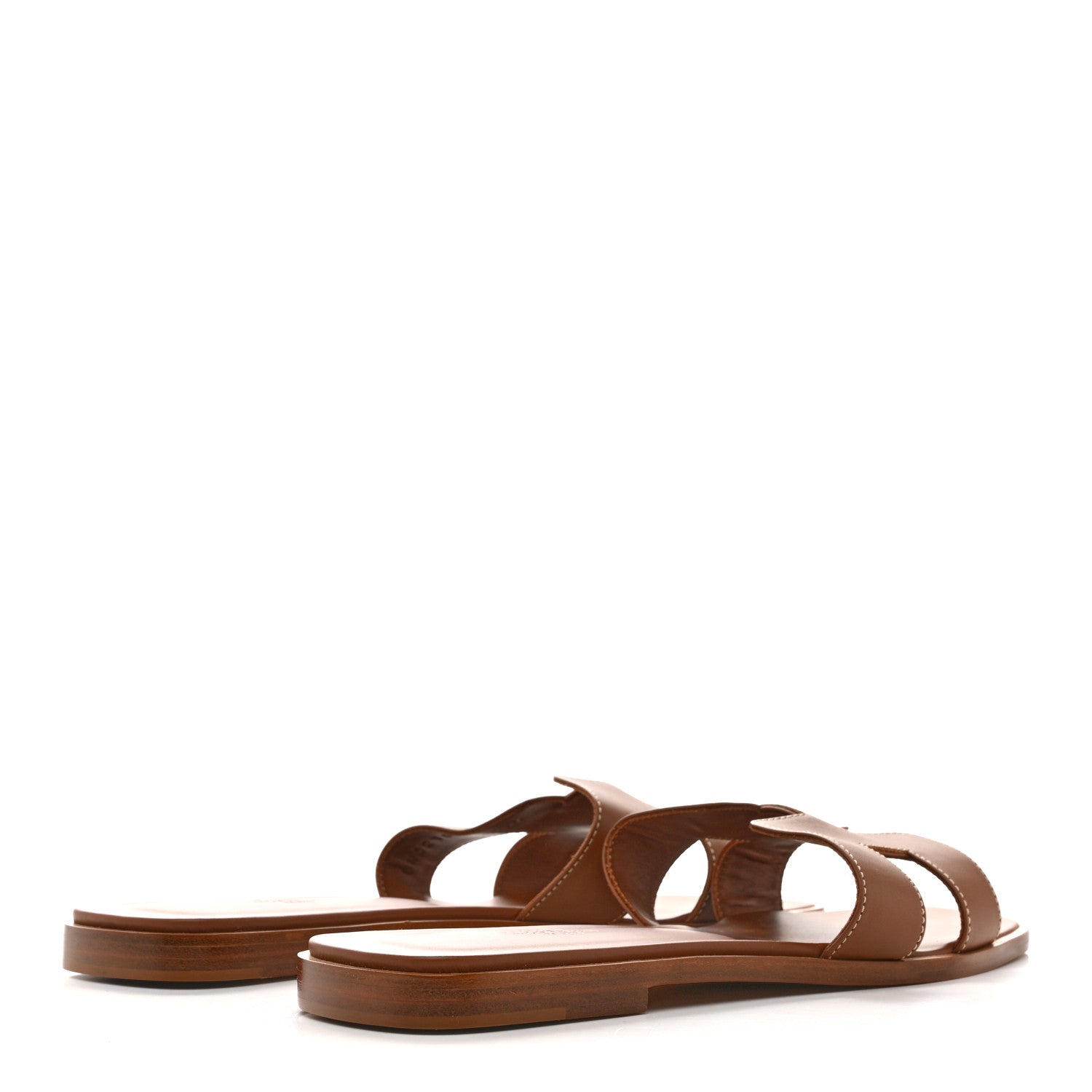 Hermes Box Calfskin Oran Sandals 41 Gold 5 of 9