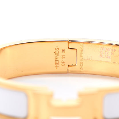 Hermes Enamel Narrow Clic Clac H Bracelet PM White 3 of 5