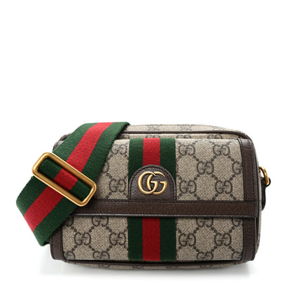 Gucci GG Supreme Monogram Web Mini Ophidia Bag Beige Ebony 1 of 9