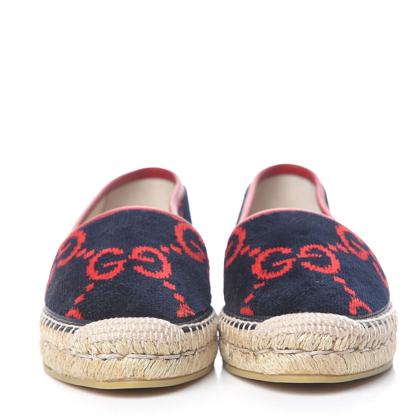 Terry Cloth GG Monogram Espadrilles 35.5 Blue Red