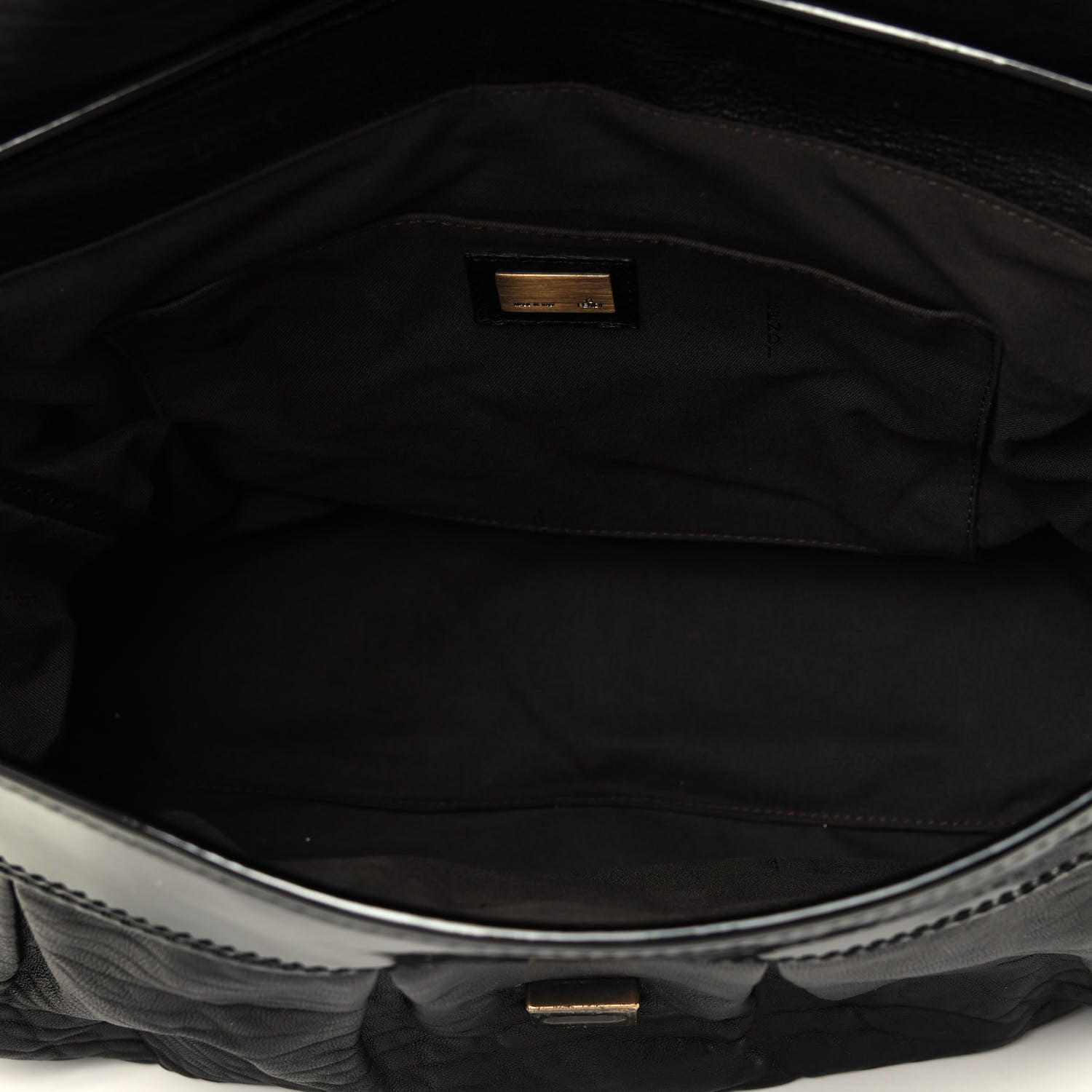 Fendi Nappa Patent Large B Bag Black 4 of 4