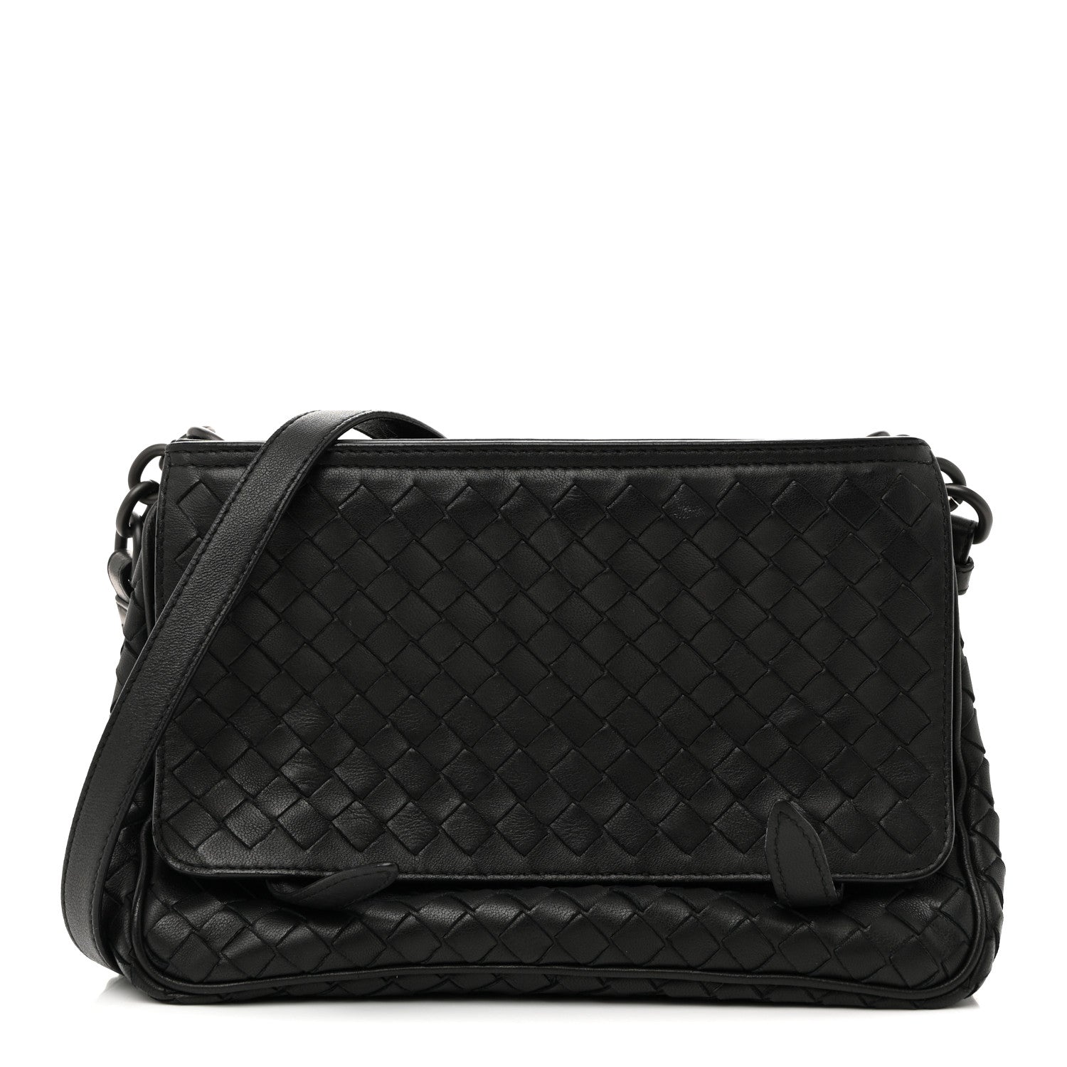 Bottega Veneta Nappa Intrecciato Messenger Bag Ebano 1 of 12
