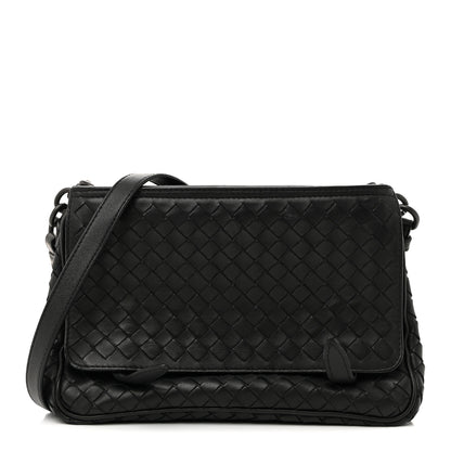 Bottega Veneta Nappa Intrecciato Messenger Bag Ebano 1 of 12